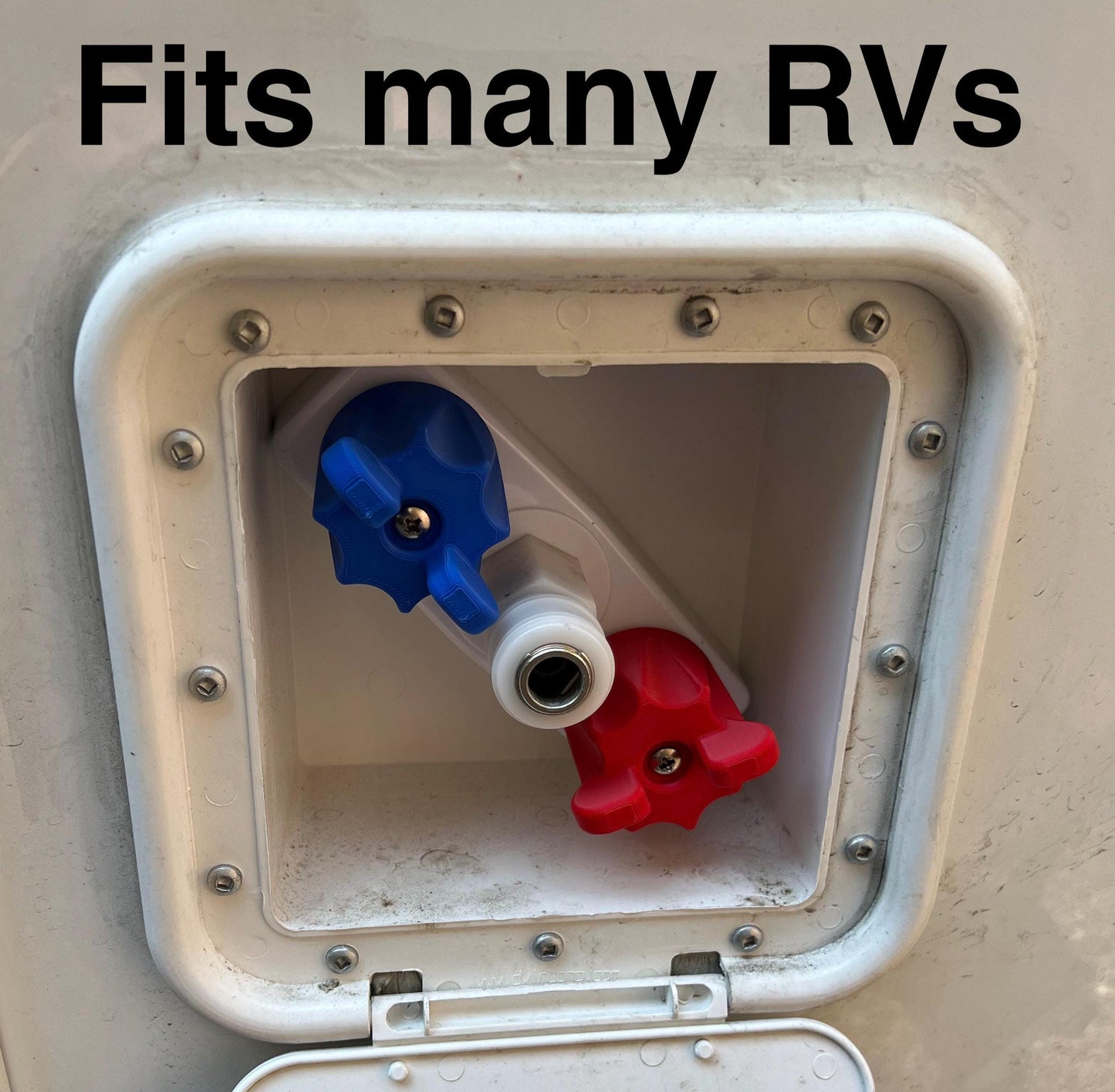Ergonomic Tap Handles for RV Exterior Shower.
