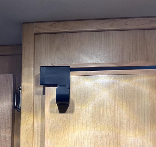Bathroom Door Travel Latch and Robe Hook for Escape Trailers