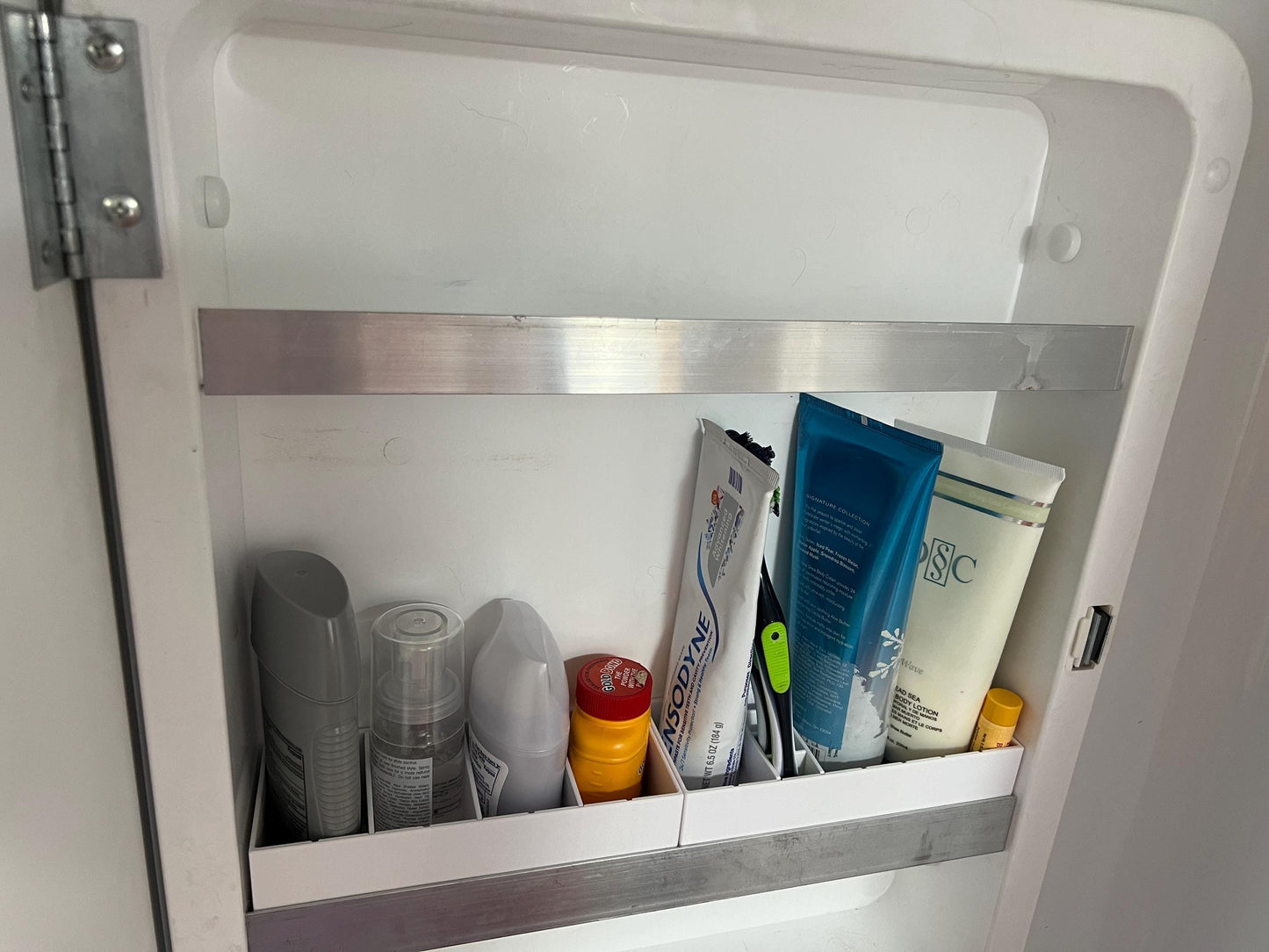 Middle-Shelf Medicine cabinet organizer for Escape Trailers (Precise fit dimensions are in the description, confirm before ordering)