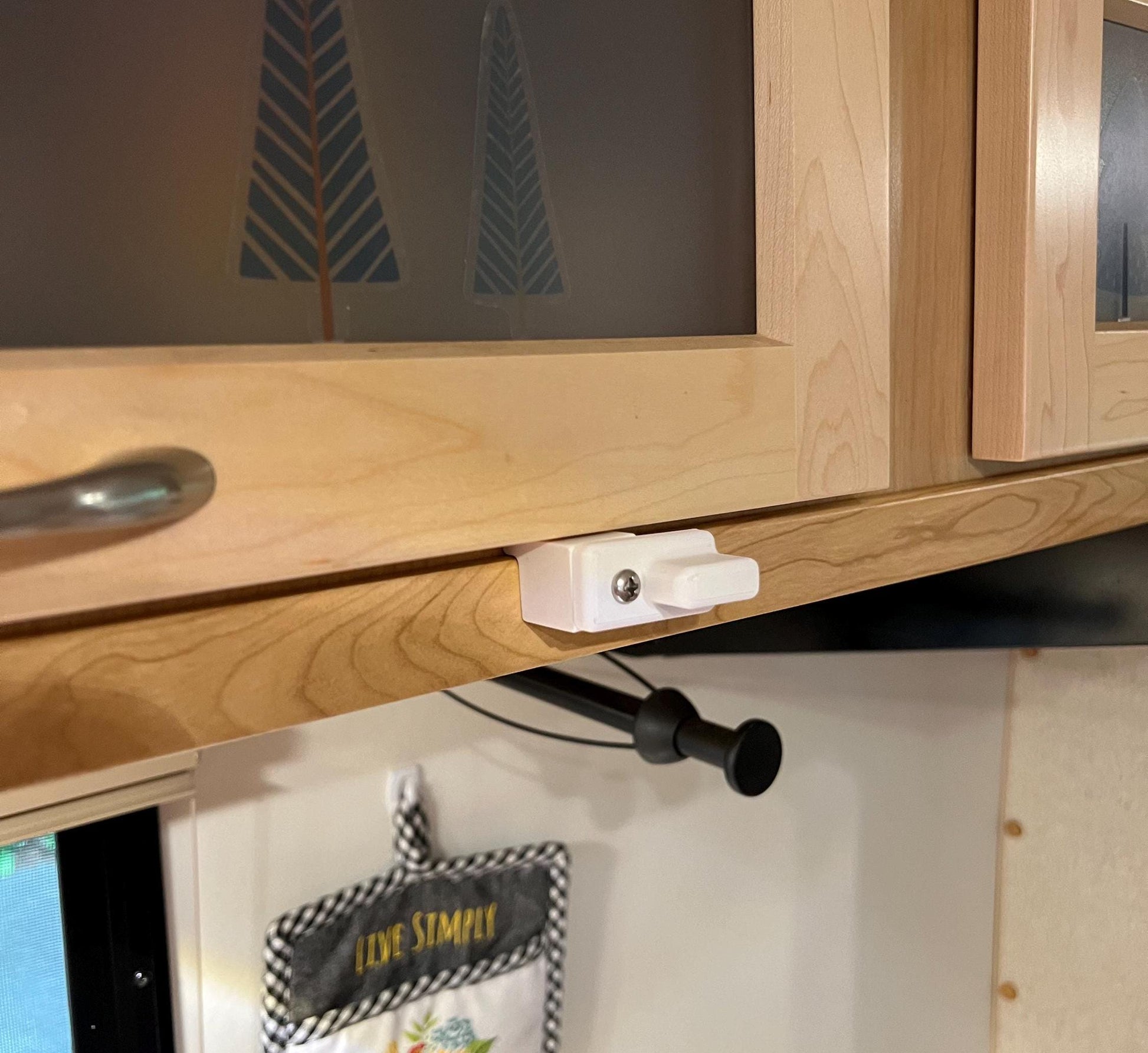 2-PACK - Overhead Cabinet Door Latches - Fits Escape Trailer Overhead Cabinets (1 5/8" face frames and 3/4" cabinet Doors)