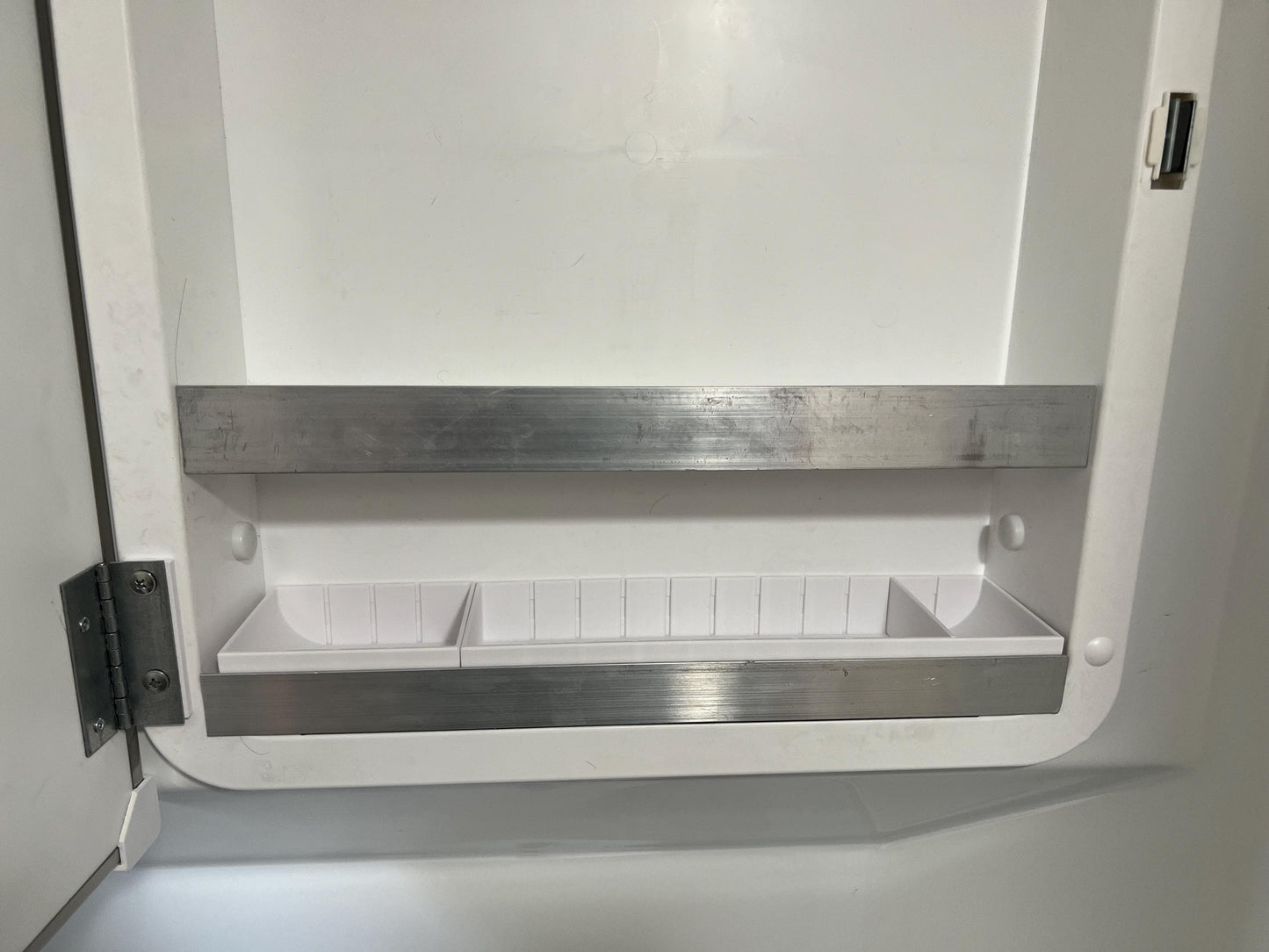 Bottom-Shelf Medicine cabinet organizer for Escape Trailers (Fit dimensions are in the description, confirm before ordering)