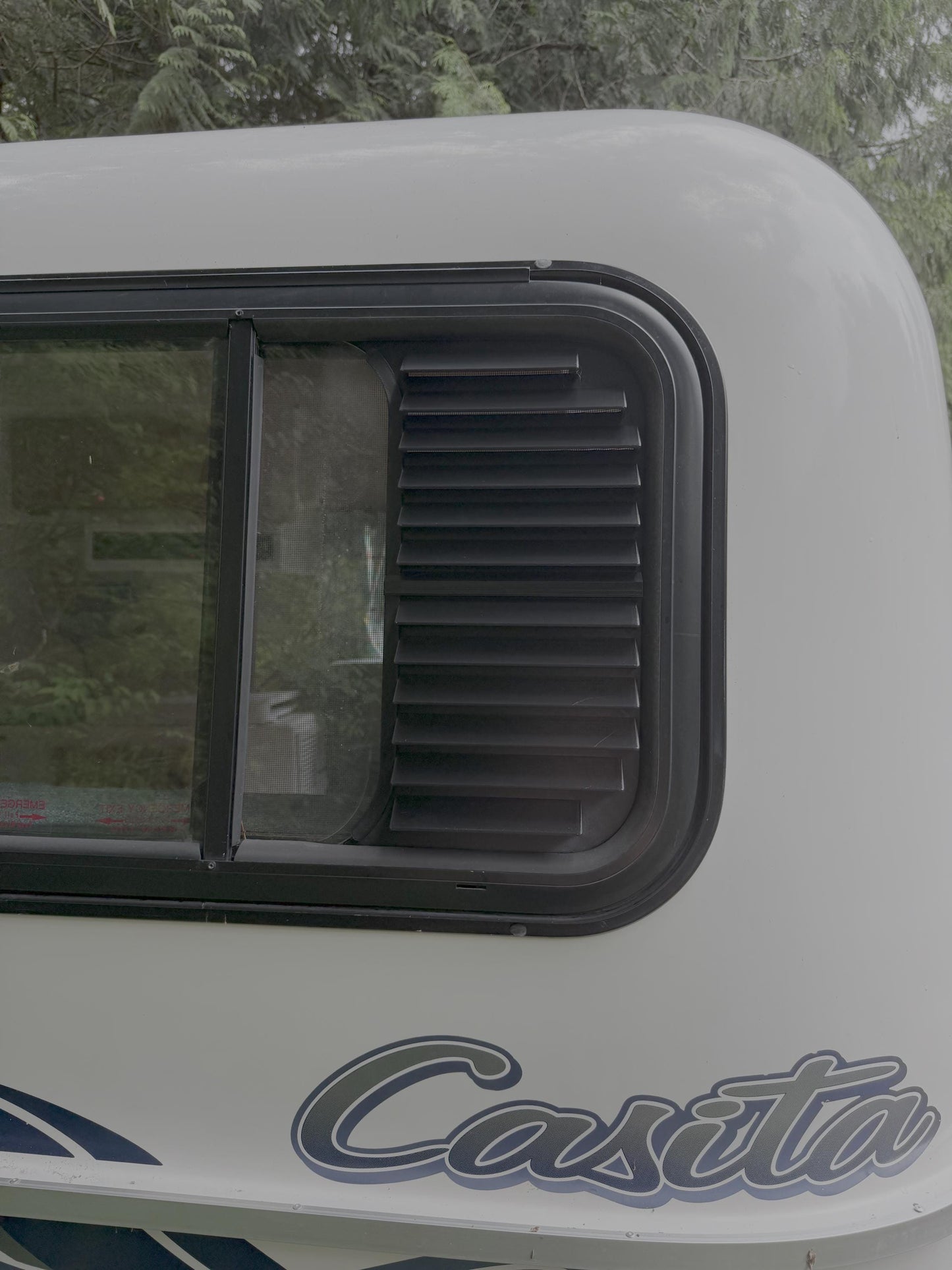 Window Ventilation Louvers for Escape and Casita trailers with framed windows