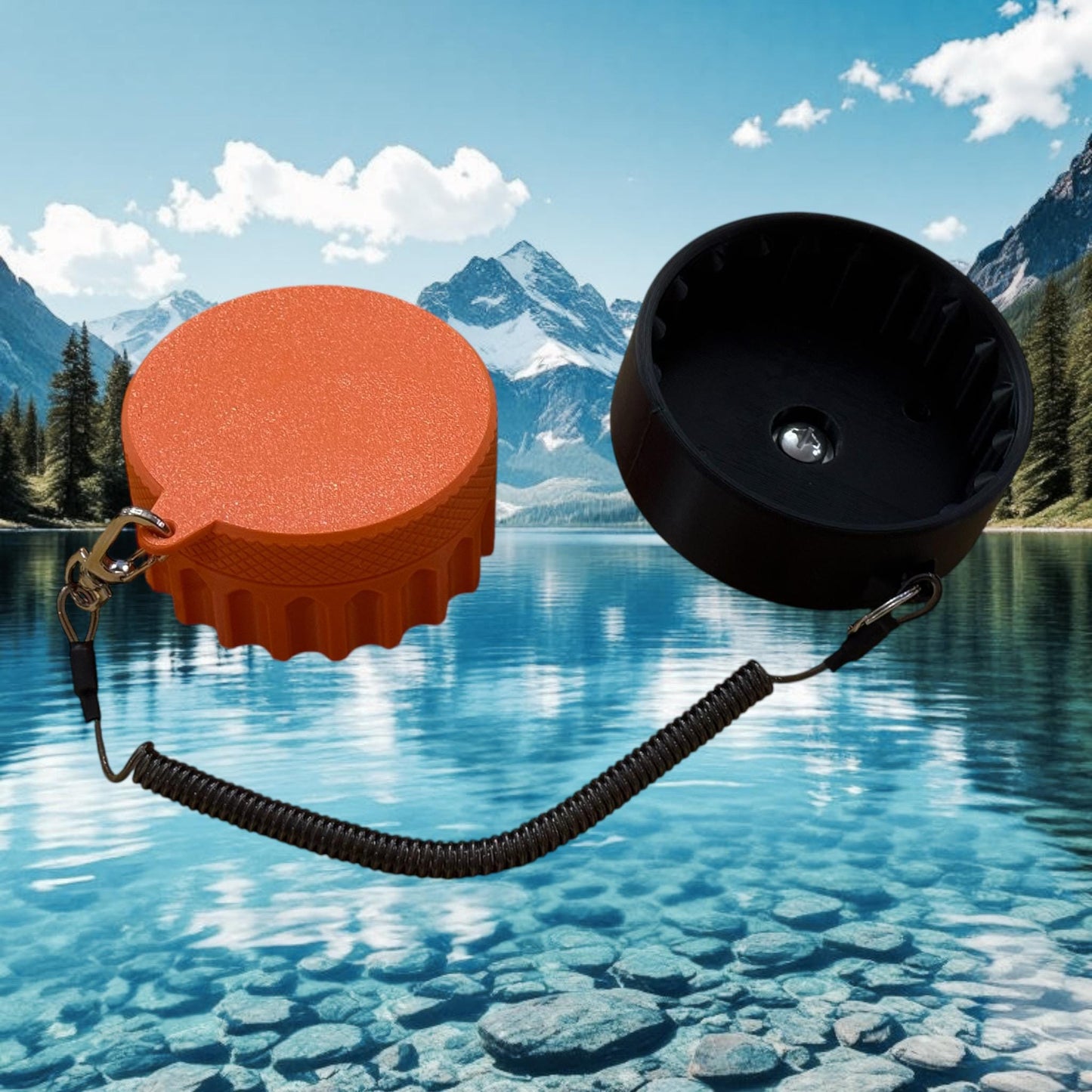 Kayak Fishing Bait Container and Track-Mounted Holder