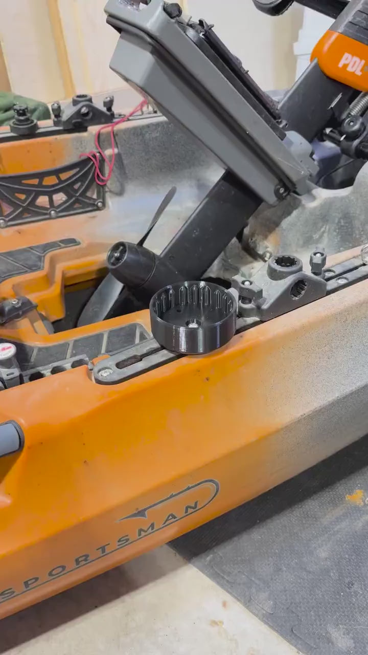 Kayak Fishing Bait Container and Track-Mounted Holder