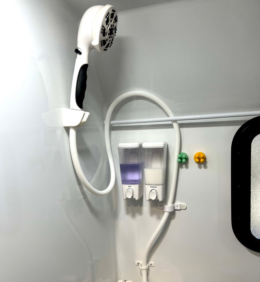 Installed silicone shower hose