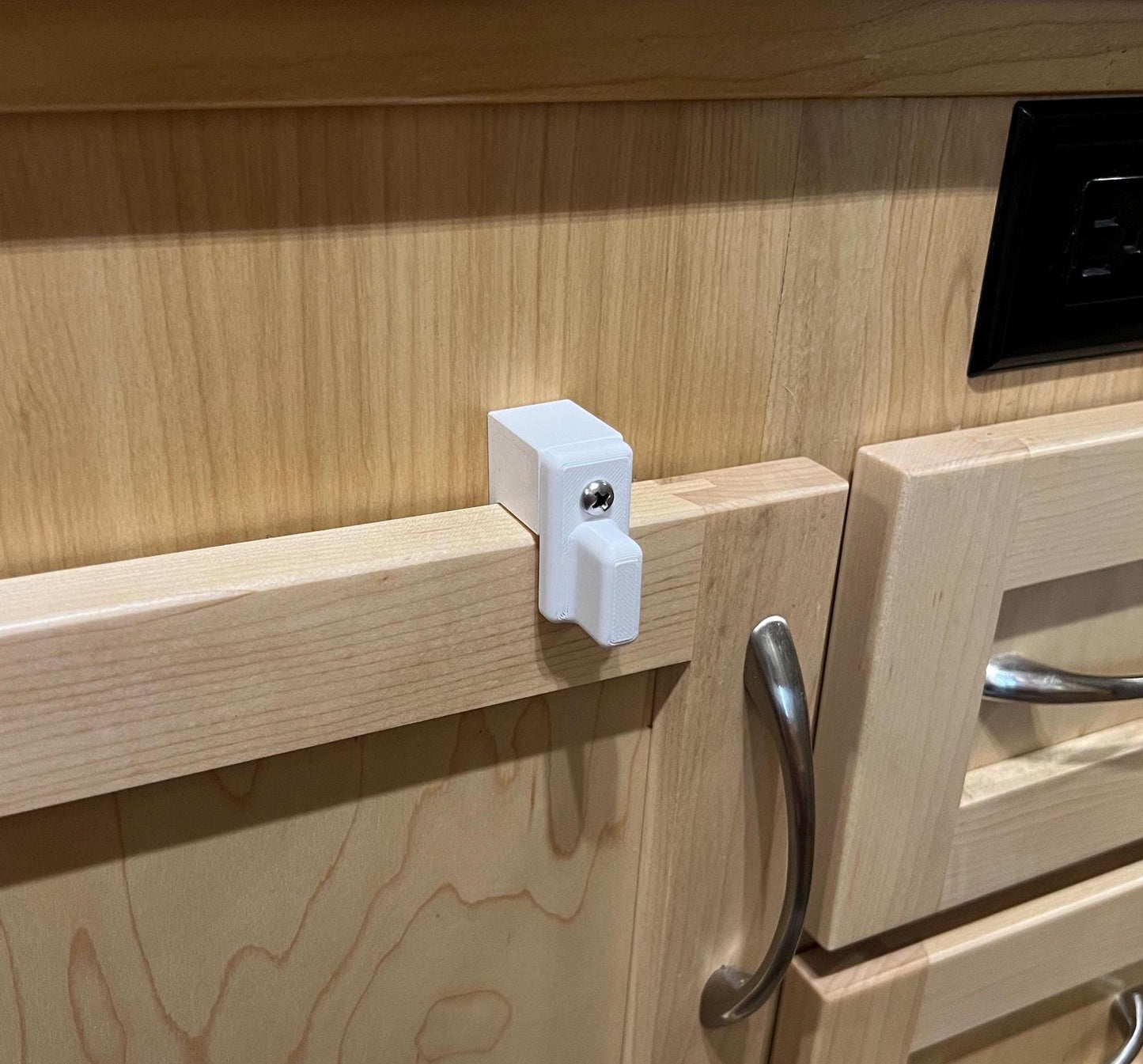 Custom-fit RV Cabinet Door Latches - No drilling! Simple Install! - Fits most RV cabinets and drawers - Made to order (2 pack)