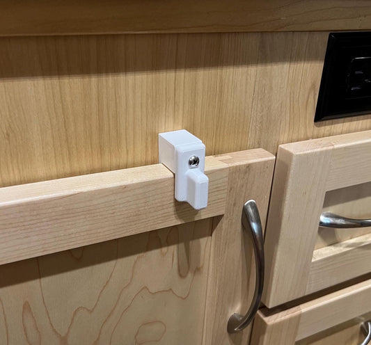 Custom-fit RV Cabinet Door Latches - No drilling! Simple Install! - Fits most RV cabinets and drawers - Made to order (2 pack)