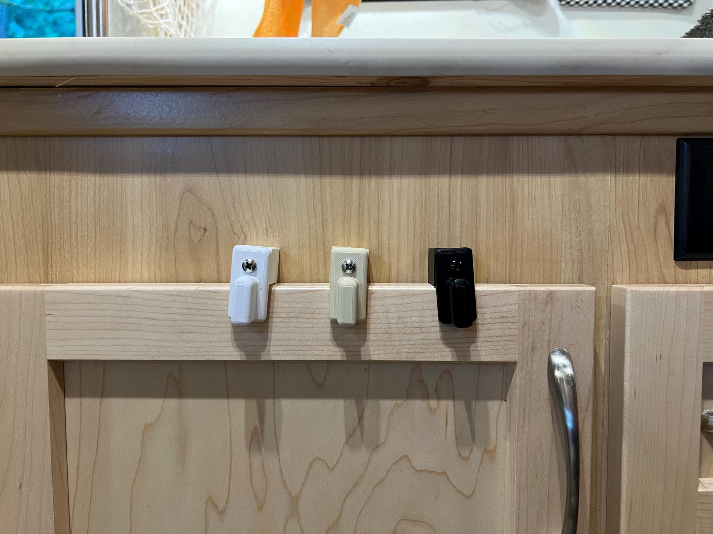 Custom-fit RV Cabinet Door Latches - No drilling! Simple Install! - Fits most RV cabinets and drawers - Made to order (2 pack)