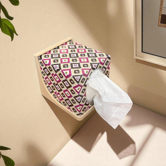 Wall Mounted Tissue box holder - Mounts with included command strips on most surfaces
