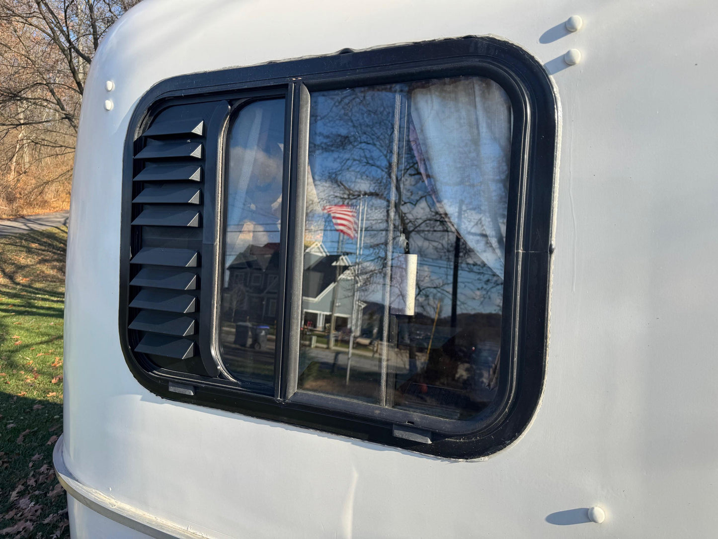 Scamp Travel Trailer Window Louver - Improves ventilation in wet weather