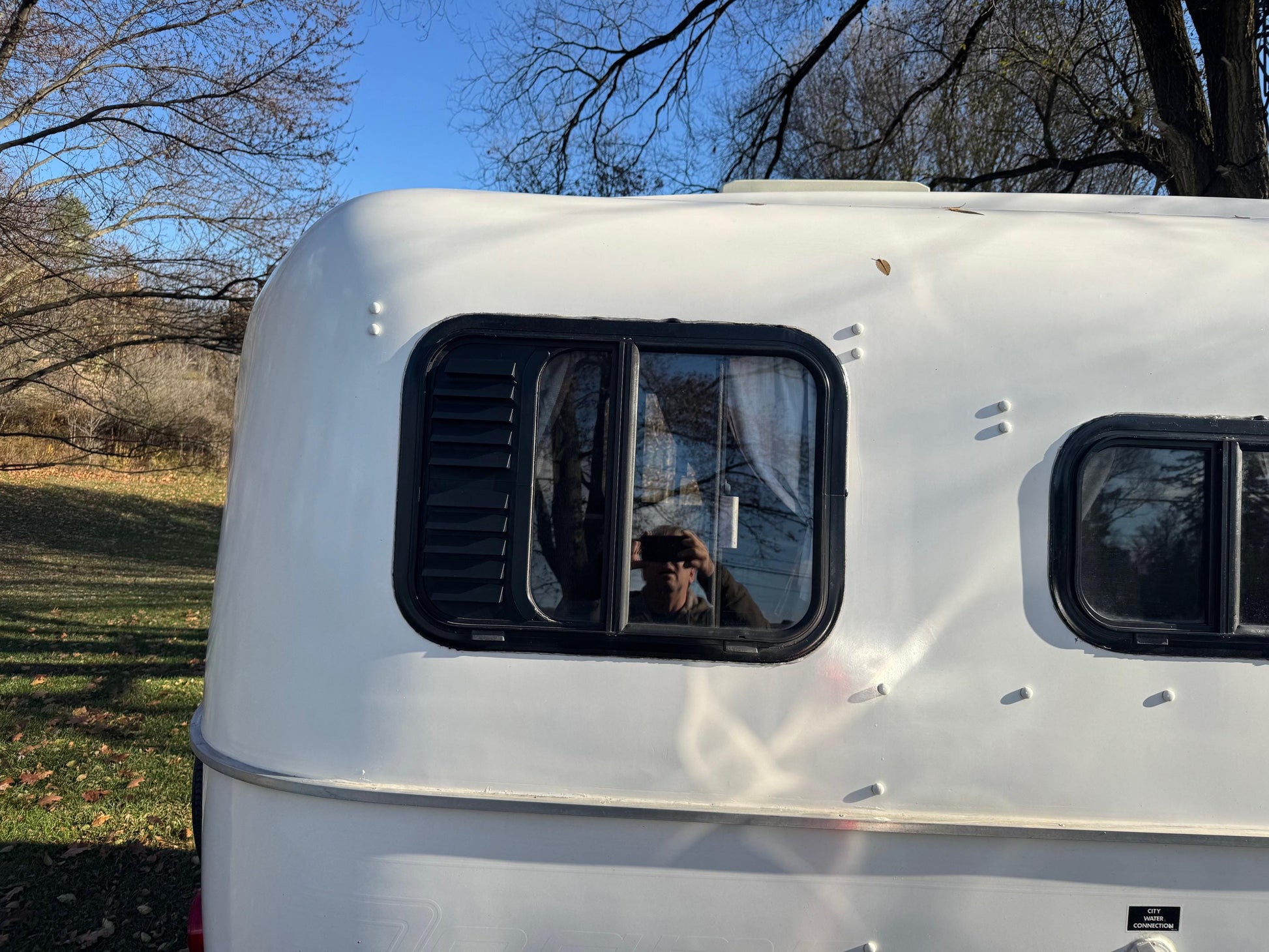 Scamp Travel Trailer Window Louver - Improves ventilation in wet weather