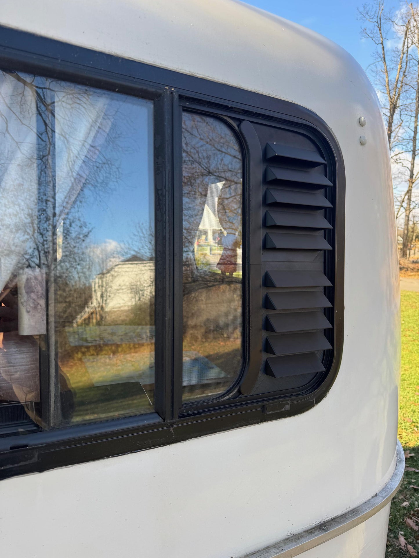 Scamp Travel Trailer Window Louver - Improves ventilation in wet weather