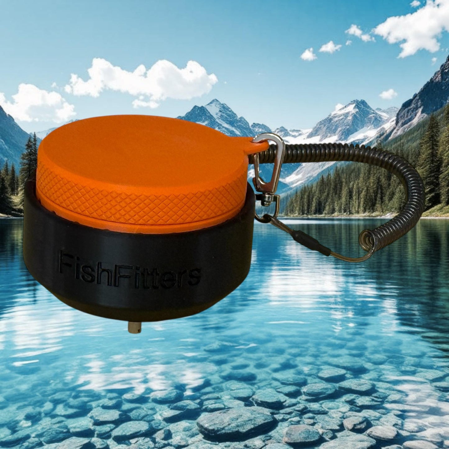 Kayak Fishing Bait Container and Track-Mounted Holder