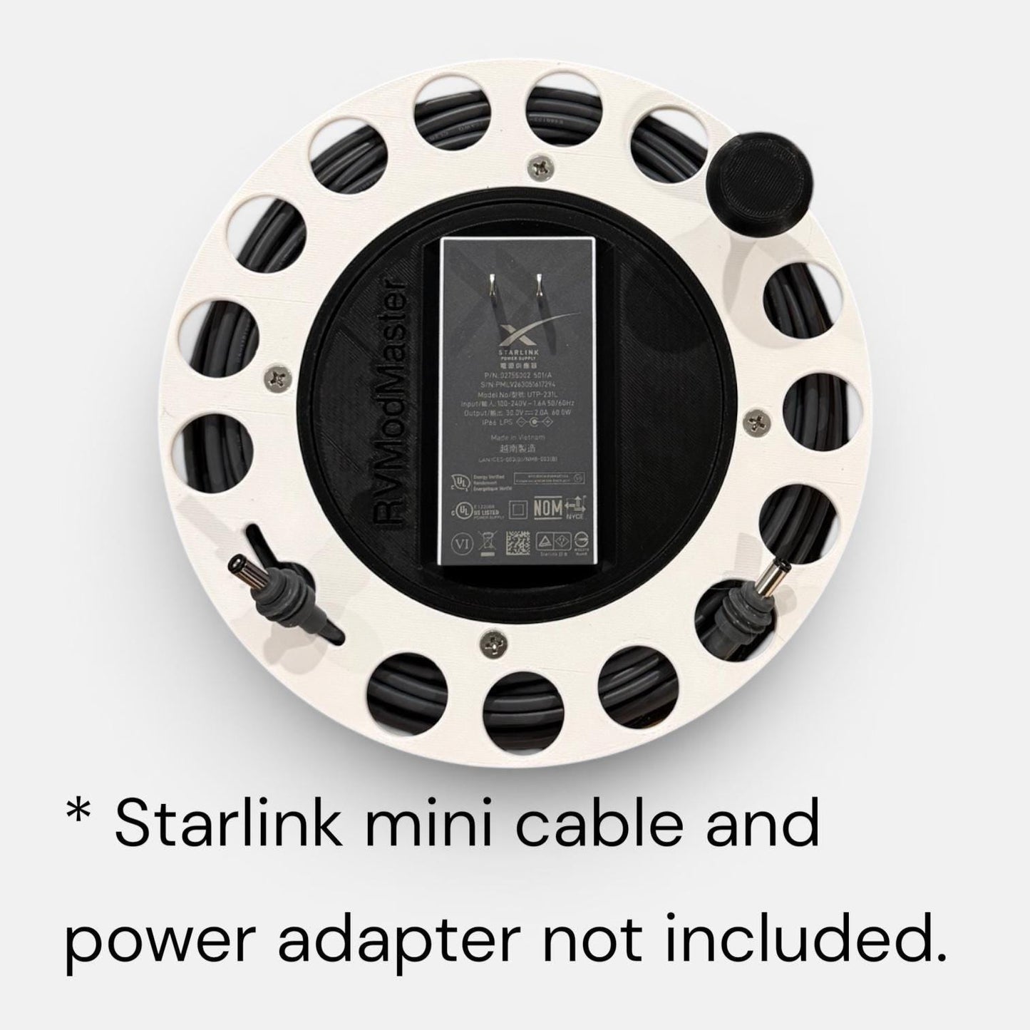 Cable Organizer Spool/Reel designed to fit Starlink Mini power cable