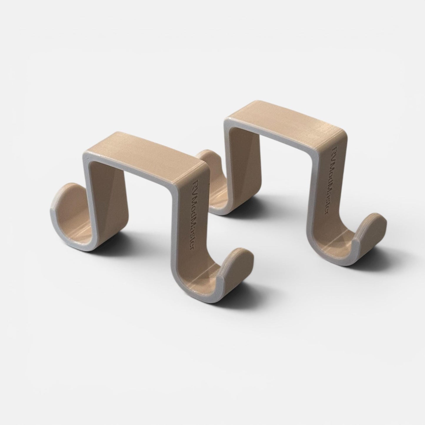 Wet-n-Dry Bathroom Shower Rail hooks (2-pack)- Dual hangers keep wet things inside and dry things outside