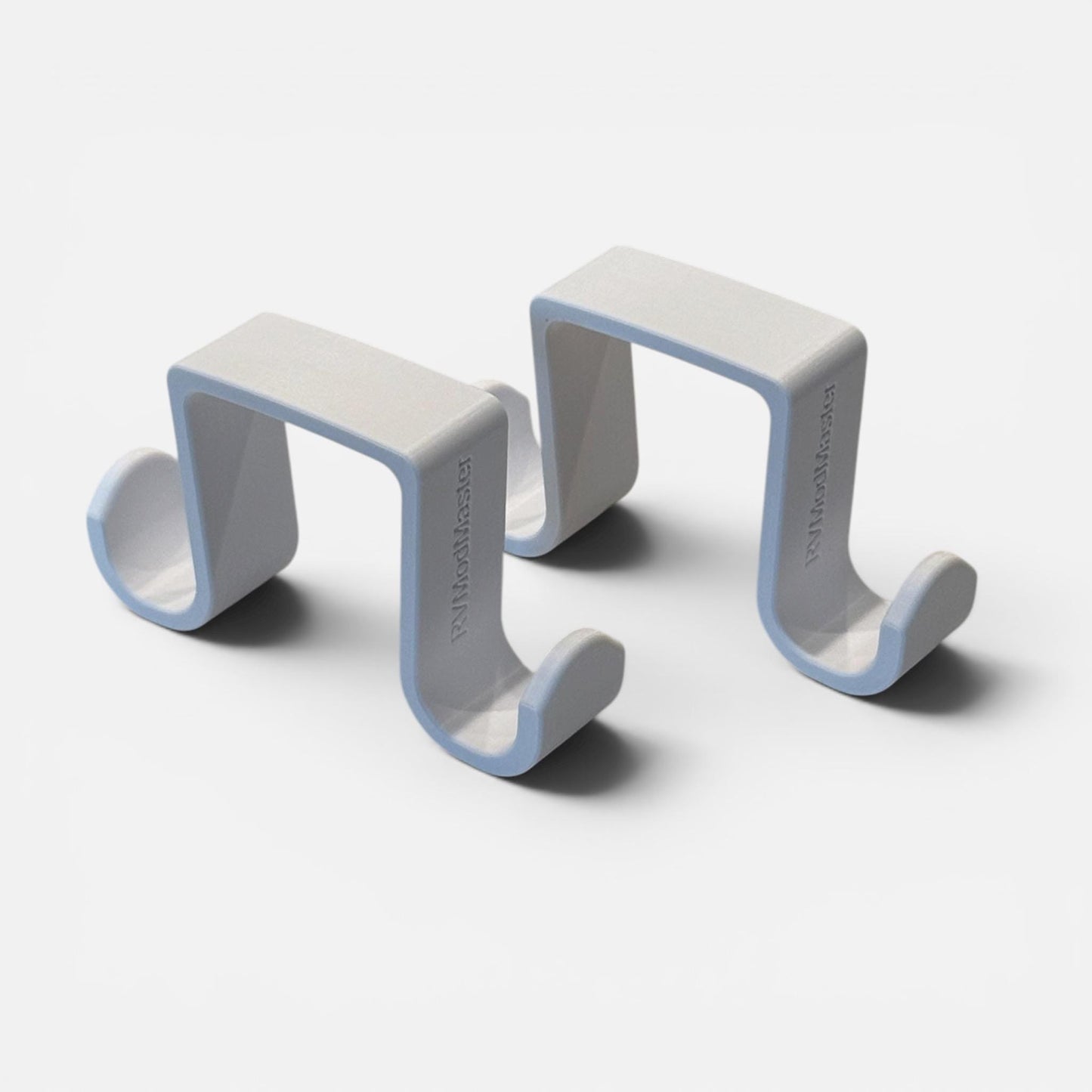Wet-n-Dry Bathroom Shower Rail hooks (2-pack)- Dual hangers keep wet things inside and dry things outside