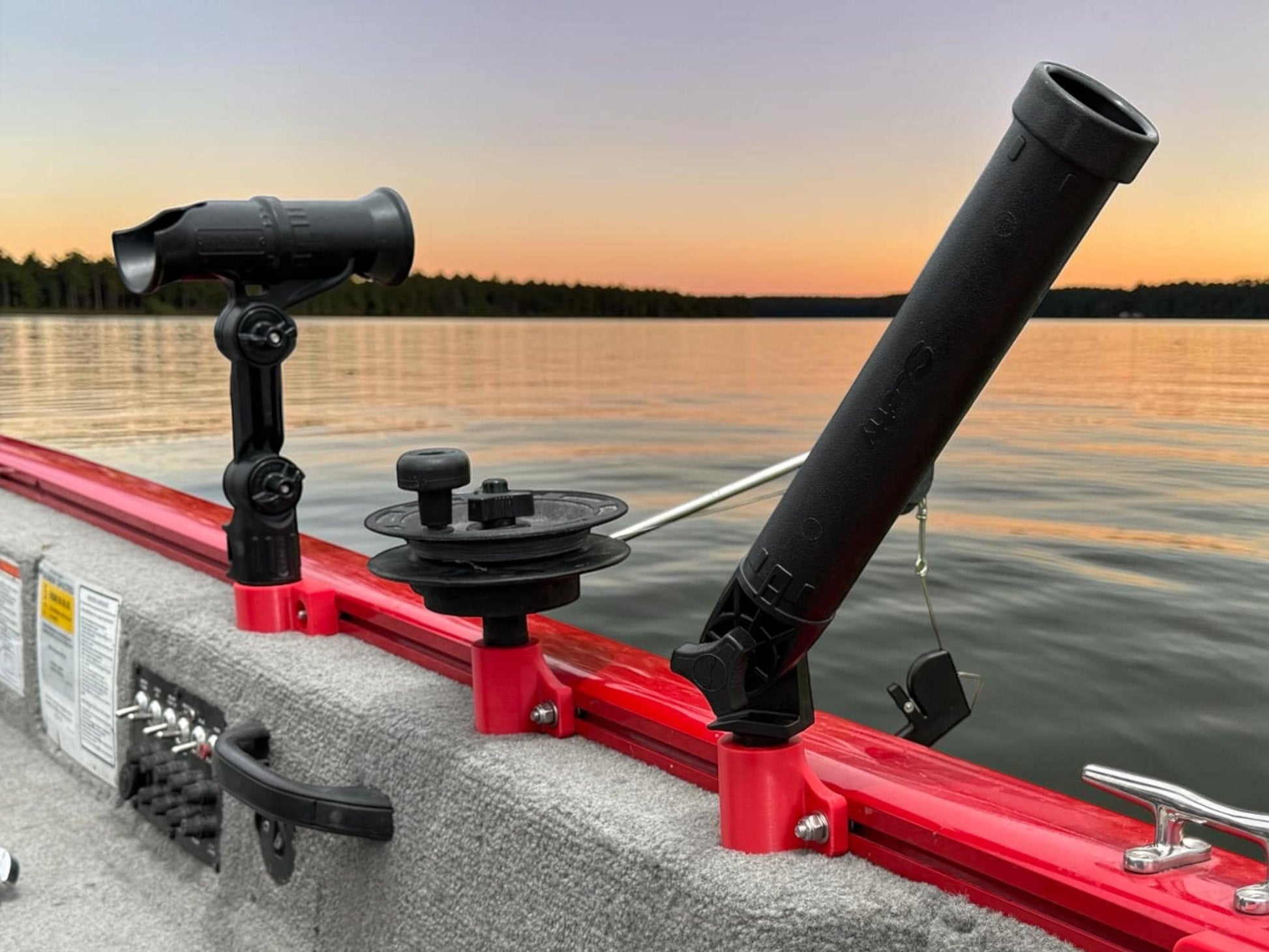 Vertical T-track to Fishing Rod Holder adapter (2-Pack) - Compatible with Scotty-type Rod Holders and Accessories