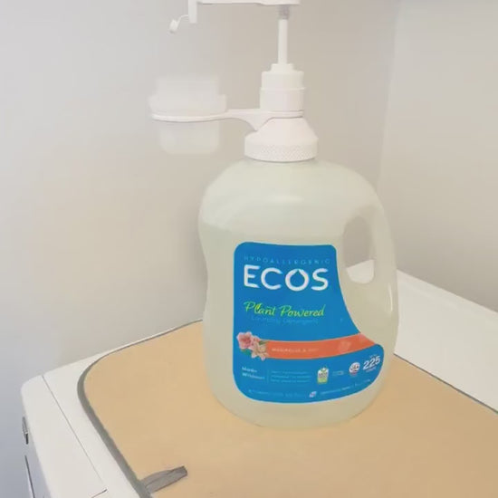 Hand pump dispenser for ECOS laundry detergent bottle. Fits giant 225 fl oz.  size from Costco!