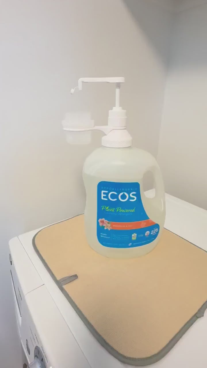 Hand pump dispenser for ECOS laundry detergent bottle. Fits giant 225 fl oz.  size from Costco!